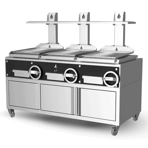 Gril à charbon - GP3GC - ROASTER OVENS N´GRILLS - au sol / pour cuisine professionnelle / en acier inox