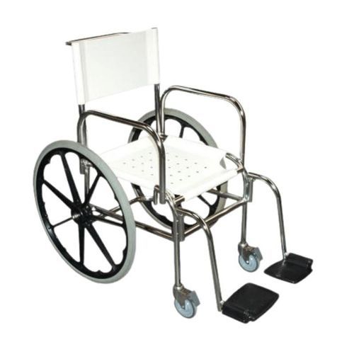 Fauteuil médical en acier inoxydable - 8140.01 - France REVAL - sur roulettes / ergonomique / blanc