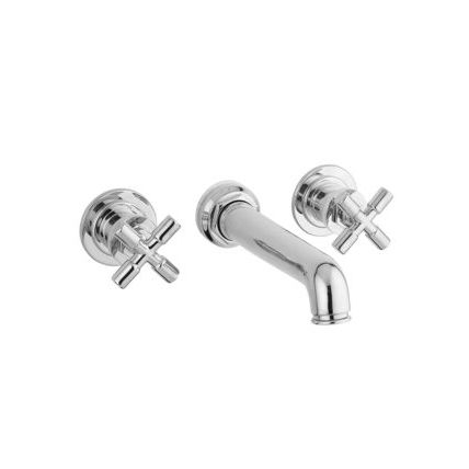Mitigeur de vasque - THE BESTWOOD X - Drummonds - mural / en laiton / en nickel
