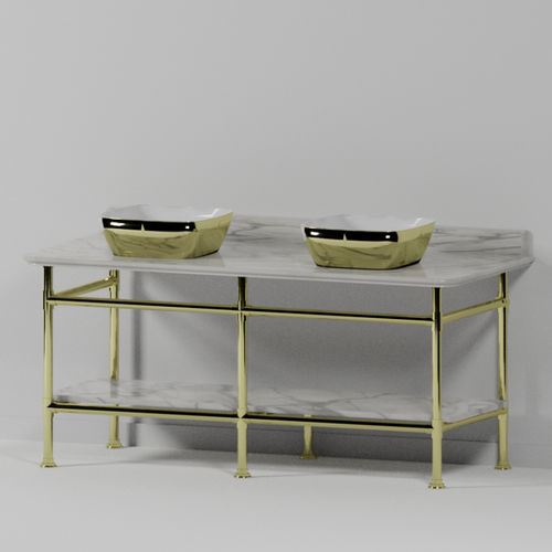 Console pour lavabo en chrome - WS6SSE - Opus Bathrooms - en laiton poli