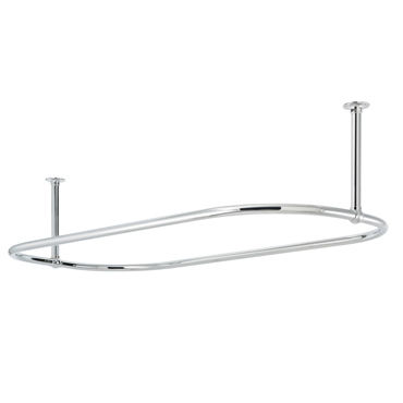 Barre de rideau de douche en métal - OVAL - Opus Bathrooms - courbée