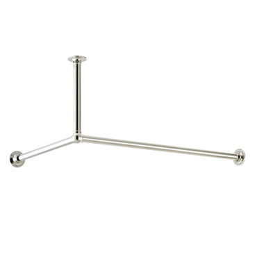 Barre de rideau de douche en métal - Opus Bathrooms - d'angle