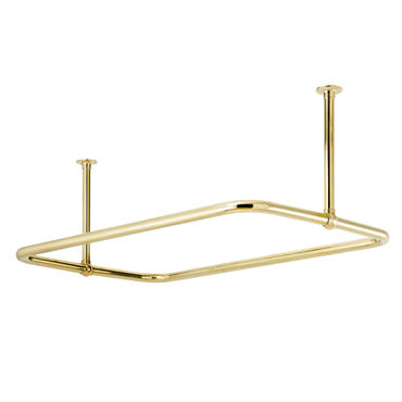 Barre de rideau de douche en métal - RECTANGLE - Opus Bathrooms - courbée