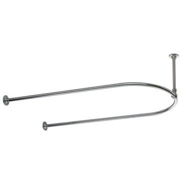 Barre de rideau de douche en métal - U - Opus Bathrooms - courbée
