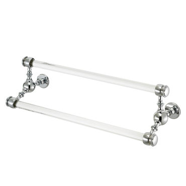 Porte-serviettes 2 barres - GLASS - Opus Bathrooms - mural / en chrome
