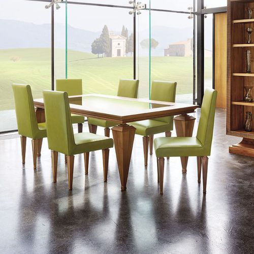 Table contemporaine - Nouvel Espace Furniture - en chêne / en bois massif / en noyer