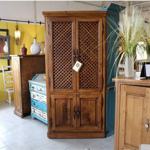 Armoire de style rustique 70 El roure vell en chêne / en verre