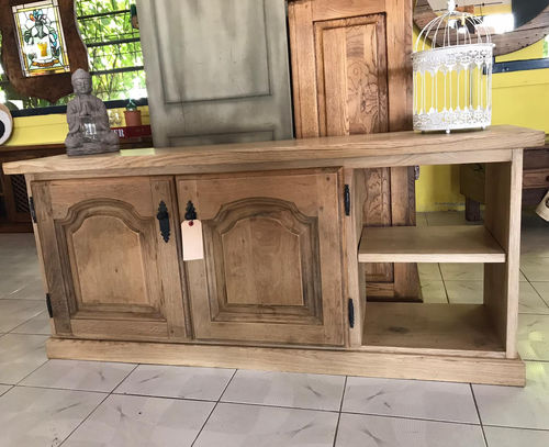 Buffet de style rustique - B-14 - El roure vell - en chêne / avec étagère / à portes battantes