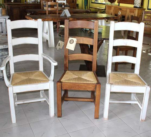 Chaise rustique - 8.35 - El roure vell - d'intérieur / en chêne / avec piètement en chêne