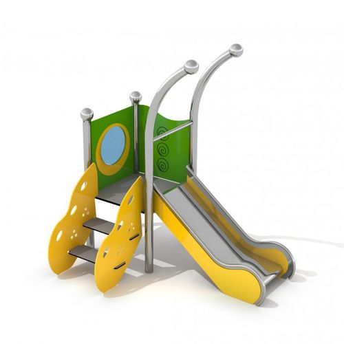 Toboggan droit - LIMAKO : INFANO 2 - Inter System - pour aire de jeux / en acier inoxydable
