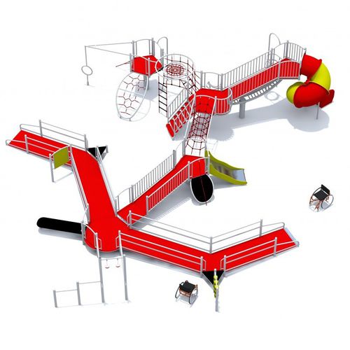 Structure de jeu pour aire de jeux - INTEGRADO : DRAGON - Inter System - en HDPE / en inox / en acier galvanisé