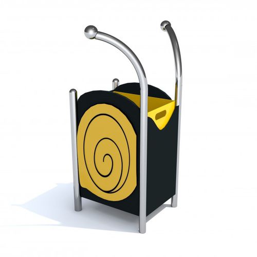 Poubelle en acier inoxydable - LIMAKO : RUBO - Inter System - pour aire de jeux / simple / 60L