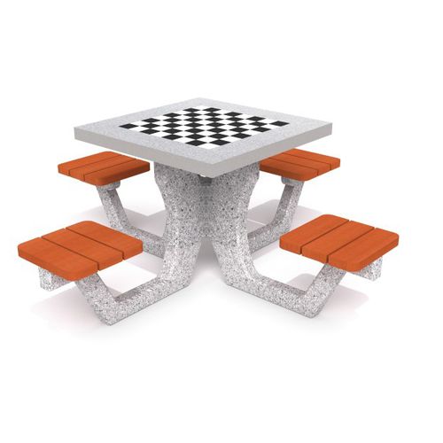 Table d'échecs d'extérieur - KT-02-CR-001 - Inter System - classique / pour aire de jeux / pour espace public