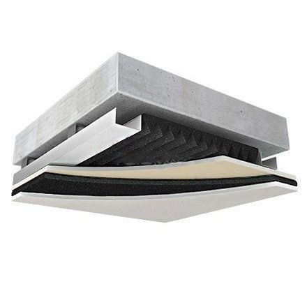 Panneau d'isolation acoustique pour plafond - C-BLOCK SYSTEM&trade; - DECIBEL PLC - en mousse de polyuréthane / autres formes / aspect bois