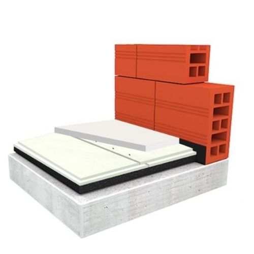 Panneau d'isolation acoustique pour plancher - F-MUTE SYSTEM&trade; 23 - DECIBEL PLC - rectangulaire / aspect bois / blanc