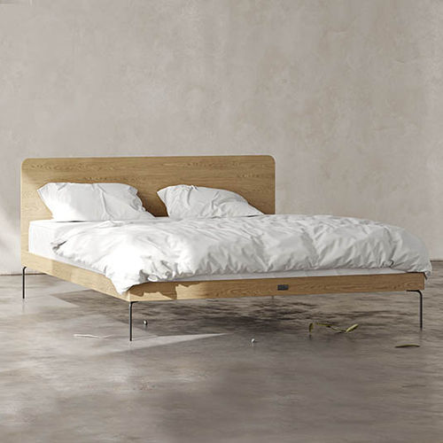 Lit double - Ehe - Kaissu - design minimaliste / avec tête de lit / personnalisable