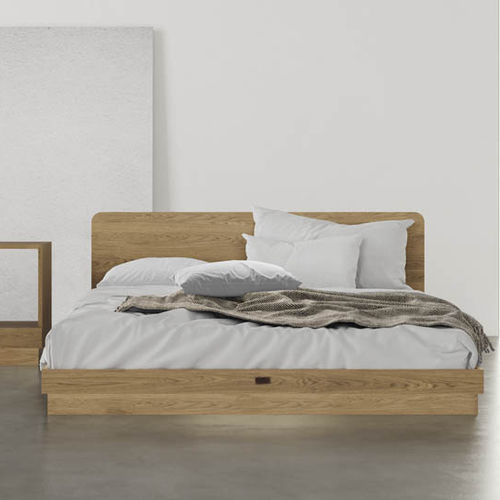 Lit double - Vira Natur - Kaissu - design minimaliste / avec tête de lit / écolabel FSC