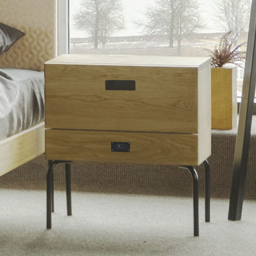 Table de chevet design minimaliste - Ehe - Kaissu - en chêne / en bois massif / en chêne naturel