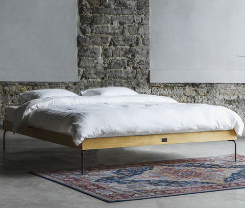 Lit double - Ehe - Kaissu - design minimaliste / écolabel FSC / en chêne