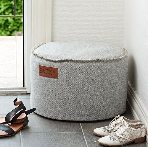 Pouf contemporain - RETROIT : COBANA - SACKit - en fibres synthétiques / rond / rectangulaire