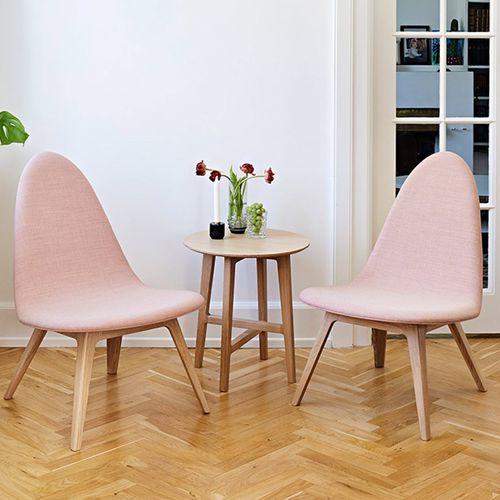 Table d'appoint contemporaine - NORDIC - SACKit - en chêne / en Fenix NTM® / avec piètement en chêne