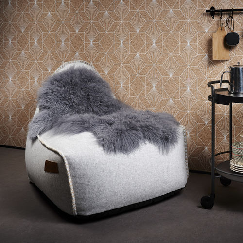 Fauteuil poire contemporain - RETROIT : COBANA - SACKit - en fibres synthétiques / imperméable / gris