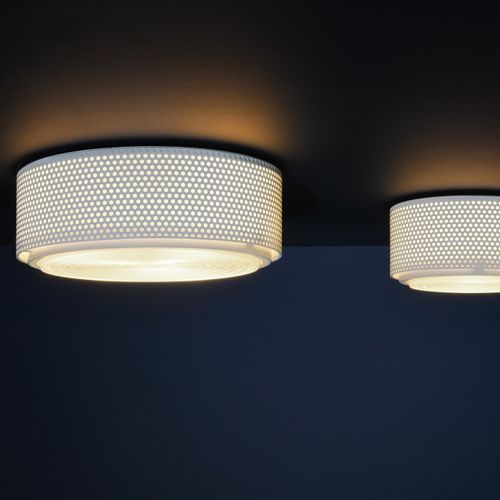 Plafonnier contemporain - G13 - Sammode Studio - rond / en verre / en métal