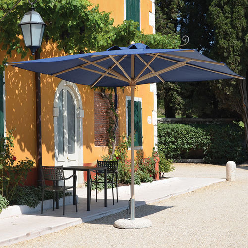 Parasol carré - Acquamarina  - Eredi di Pozza, IL PARCO - rectangulaire / à mât central / en tissu