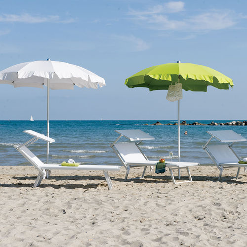 Parasol rond - SILICE SEASIDE - Eredi di Pozza, IL PARCO - à mât central / en tissu / en aluminium