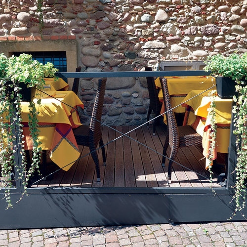 Garde-corps en métal - Slim - Eredi di Pozza, IL PARCO - à barreaux / d'extérieur / pour terrasse