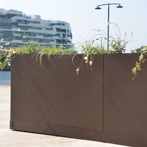 Jardinière en aluminium - City System - Eredi di Pozza, IL PARCO - rectangulaire / en hauteur / contemporaine