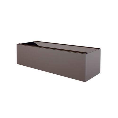 Jardinière en aluminium - Basic - Eredi di Pozza, IL PARCO - rectangulaire / avec brise-vent / contemporaine