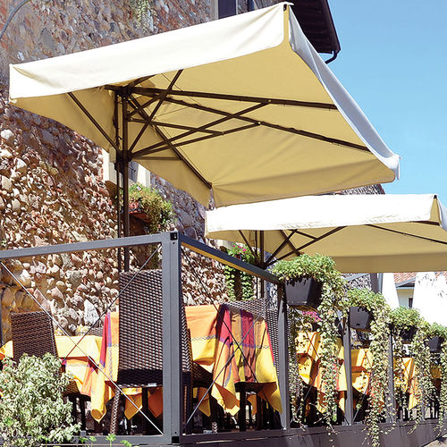 Parasol rectangulaire - Half Shadow Classic - Eredi di Pozza, IL PARCO - déporté / en aluminium / en tissu