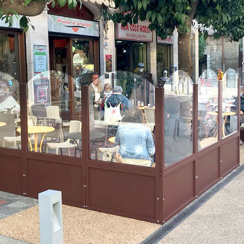 Panneau pare-vent en métal - Ruby - Eredi di Pozza, IL PARCO - en verre / professionnel