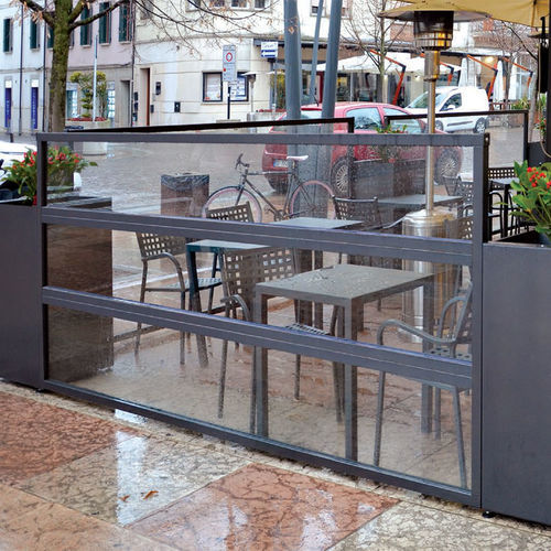 Panneau pare-vent en métal - Trieste - Eredi di Pozza, IL PARCO - en verre / professionnel