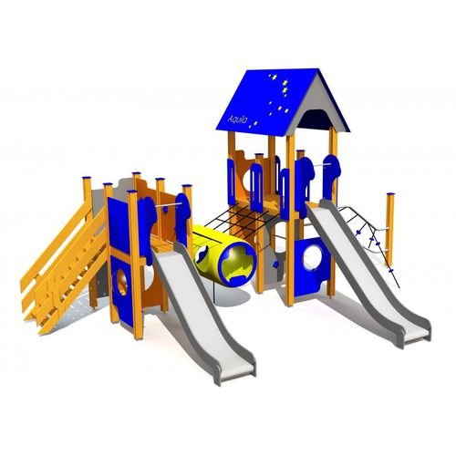 Structure de jeu pour aire de jeux - ZODIAC - Tiptiptap - en placage de bois / en métal / modulaire