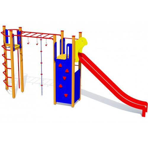 Structure de jeu pour aire de jeux - CARL  - Tiptiptap - en placage de bois / en métal / modulaire