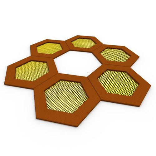 Trampoline pour aire de jeux - BAT 11 / 13 / 15 - Tiptiptap - hexagonal / d'extérieur