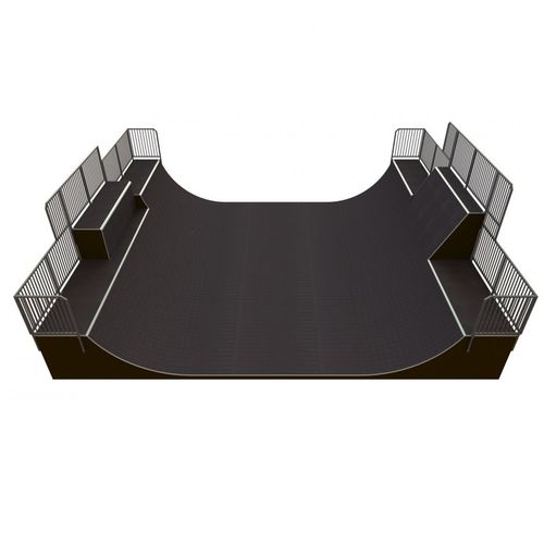 Mini rampe pour skatepark - MR 03 - Tiptiptap - en asphalte / en béton