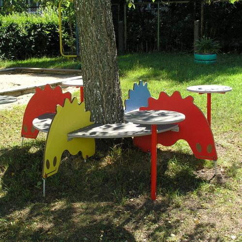 Ensemble table et bancs contemporain - IPR801 - Tiptiptap - en plastique / pour enfant / d'extérieur