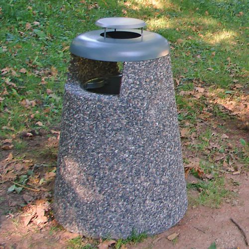 Poubelle en béton - PKB001 - Tiptiptap - pour espace public / simple / 30L