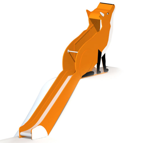 Toboggan droit - FOX  - Tiptiptap - pour aire de jeux / en acier inoxydable