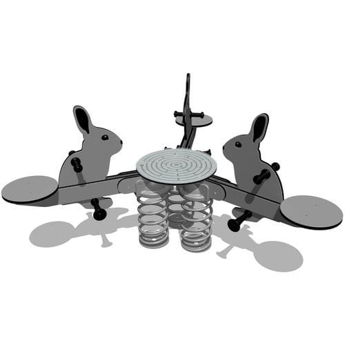 Jeu à ressort en acier galvanisé - RABBITS - Tiptiptap - en HDPE / animal / 3 places