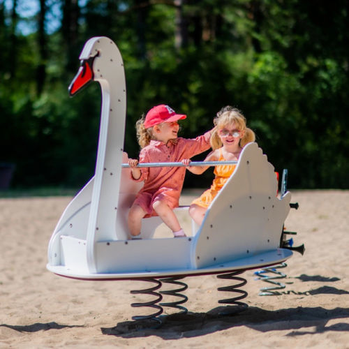 Jeu à ressort en acier - SWAN   - Tiptiptap - en acier galvanisé / en HDPE / en contreplaqué