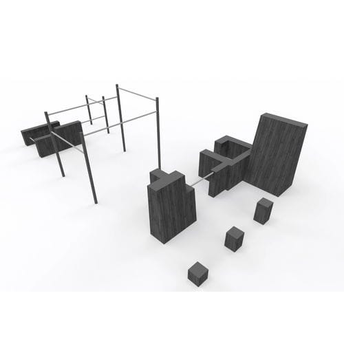 Parcour d'obstacles pour aire de jeux - PARKOUR S  - Tiptiptap - d'extérieur / pas à pas