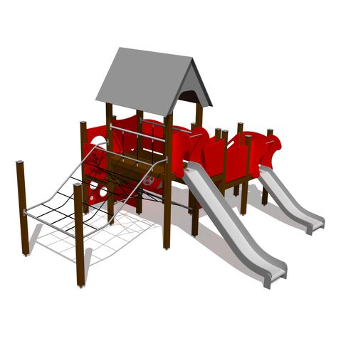 Structure de jeu pour aire de jeux - ALDON  - Tiptiptap - en polyéthylène / modulaire