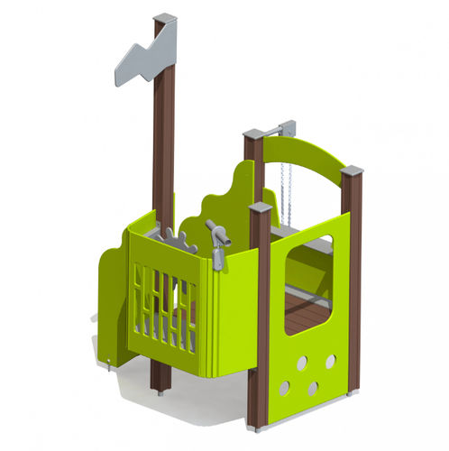 Structure de jeu pour aire de jeux - SKIFF MINI  - Tiptiptap - en placage de bois / en HDPE / musicale