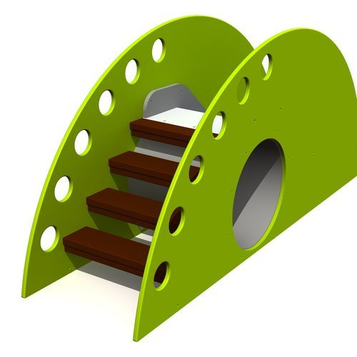 Toboggan droit - LM020-1 FORP MF - Tiptiptap - pour aire de jeux / en acier inoxydable