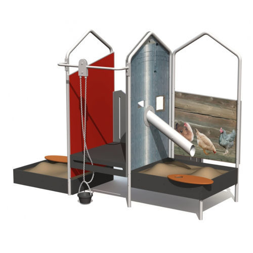 Structure de jeu pour aire de jeux - FARMING COMPLEX SMALL    - Tiptiptap - en acier inoxydable / en bois / en HDPE