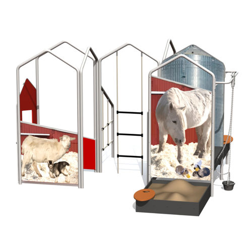 Structure de jeu pour aire de jeux - FARMING COMPLEX MEDIUM  - Tiptiptap - en métal / en acier inox / en contreplaqué